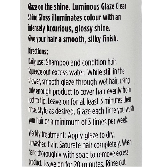 2 Pack John Frieda Luminous Glaze Clear Shine Gloss 6.5 oz Smooth Silky Finish - Picture 6 of 7